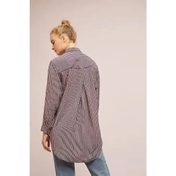 NWT Anthropologie Maeve Adelaide Poplin Striped Shirt | XS - Picture 2 of 7